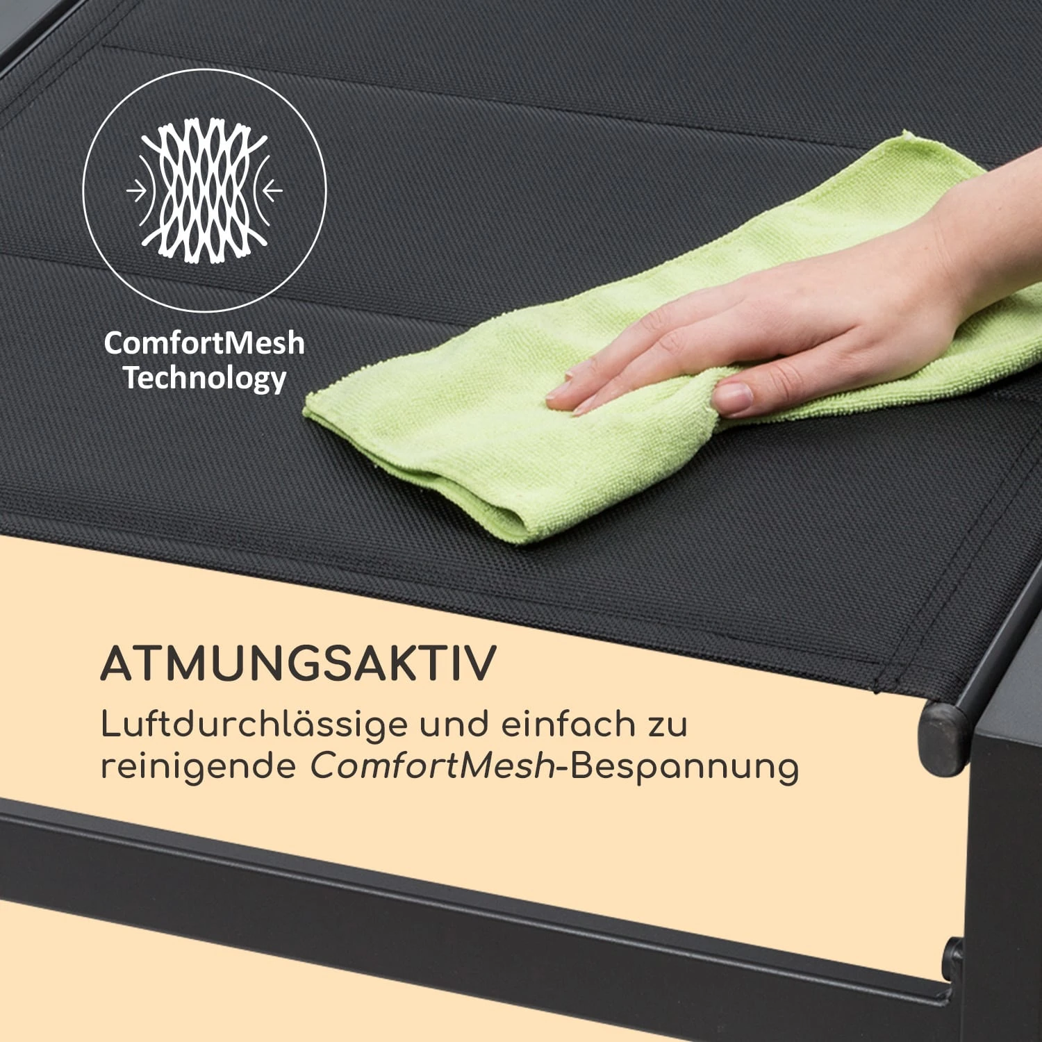 Renazzo Lounge Liegestuhl 70/30 PVC/PE Aluminium 6-Stufen Anthrazit 9 Renazzo Lounge Liegestuhl 70/30 PVC/PE Aluminium 6-Stufen Anthrazit – Bild 7