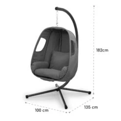 Bella Donna Hängesessel Sitzkissen 180g Polyester Dunkelgrau 17 Bella Donna Hängesessel Sitzkissen 180g Polyester Dunkelgrau -Online Gartenbedarf 10033374 yy 0008 logo HANGING CHAIR Dark Grey