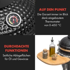 Queensize Kamado Grill Thermometer Abnehmbare Seitenteile Schwarz 17 Queensize Kamado Grill Thermometer Abnehmbare Seitenteile Schwarz -Online Gartenbedarf 10033377 de 0006 logo