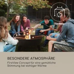 Nolana 2-in-1-Feuerschale Ø73cm Funkenschutz Ø64cm Grill Stahl Schwarz 13 Nolana 2-in-1-Feuerschale Ø73cm Funkenschutz Ø64cm Grill Stahl Schwarz -Online Gartenbedarf 10033383 de 0003 logo