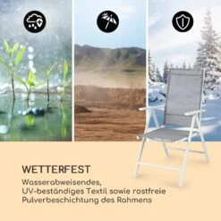 Almeria Klappstuhl 2er-Set 56,5x107x68 Cm ComfortMesh Aluminium -Online Gartenbedarf 10033401 de 0008 logo