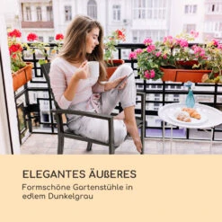 Torremolinos Gartenstühle 2 St. Aluminium ComfortMesh Dunkelgrau -Online Gartenbedarf 10033404 de 0005 logo