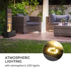 Raincastle Gartenbrunnen 12 LEDs 8W IPX8 Indoor & Outdoor -Online Gartenbedarf 10033428 yy 0007 logo Blumfeldt Raincastle Gartenbrunnen 12 LEDs