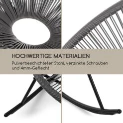 Roqueta Schaukelstuhl Retro-Design 4mm-Geflecht Grau -Online Gartenbedarf 10033465 de 0006 logo