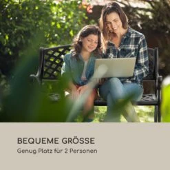 Pozzilli BL Gartenbank Aluminiumguss Witterungsbeständig Schwarz -Online Gartenbedarf 10033486 de 0005 logo