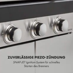 Gazooka 3.0T BBQ Grill 3x3kW Brenner 4 Rollen Edelstahl -Online Gartenbedarf 10033533 de 0008 logo