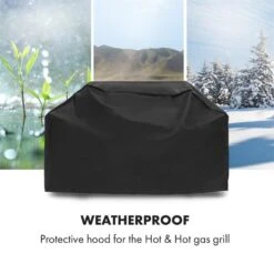 Hot & Hot Wetterschutzhaube 600D Canvas 30/70% PE/PVC Schwarz -Online Gartenbedarf 10033537 yy 0003 logo Klarstein Hot and Hot Wetterschutzhaube schwarz