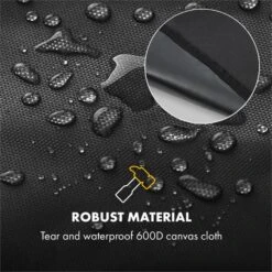 Hot & Hot Wetterschutzhaube 600D Canvas 30/70% PE/PVC Schwarz -Online Gartenbedarf 10033537 yy 0005 logo Klarstein Hot and Hot Wetterschutzhaube schwarz