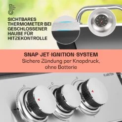 Tomahawk 3.1 S Gasgrill 3x3,6kW Brenner+2,7 KW 60x45cm Grill Edelstahl -Online Gartenbedarf 10033567 de 0004 usp