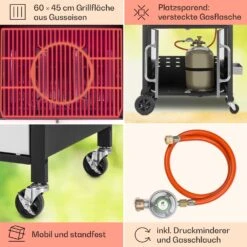Tomahawk 3.1 S Gasgrill 3x3,6kW Brenner+2,7 KW 60x45cm Grill Edelstahl -Online Gartenbedarf 10033567 de 0005 usp