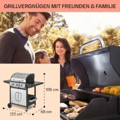 Tomahawk 3.1 S Gasgrill 3x3,6kW Brenner+2,7 KW 60x45cm Grill Edelstahl -Online Gartenbedarf 10033567 de 0006 usp