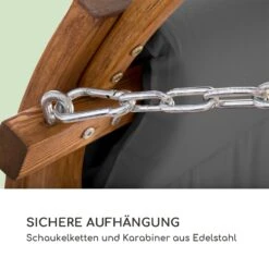 Maui Hollywoodschaukel 110 Cm 2-Sitzer Massivholz Polyester Dunkelgrau -Online Gartenbedarf 10033573 de 0006 logo