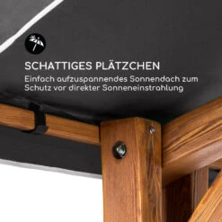 Aruba Hollywoodschaukel Sonnendach 130cm 2-Sitzer Massivholz Grau -Online Gartenbedarf 10033574 de 0007 logo