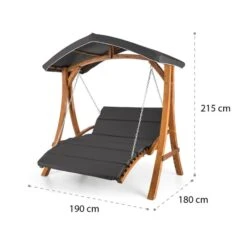 Aruba Hollywoodschaukel Sonnendach 130cm 2-Sitzer Massivholz Grau -Online Gartenbedarf 10033574 yy 0009 logo Blumfeldt Aruba Hollywoodschaukel Grau