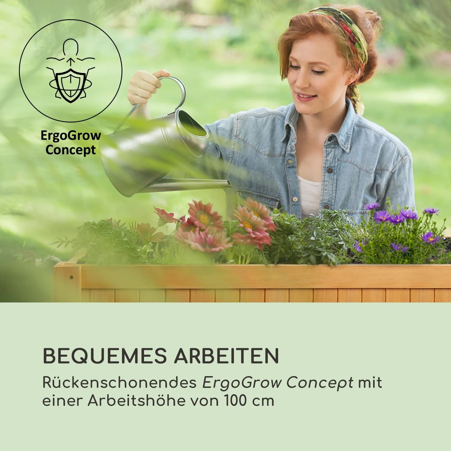 Altiplano Cubic Hochbeet 150 X 100 X 50 Kiefer Gartenvlies ErgoGrow 4 Altiplano Cubic Hochbeet 150 X 100 X 50 Kiefer Gartenvlies ErgoGrow – Bild 2