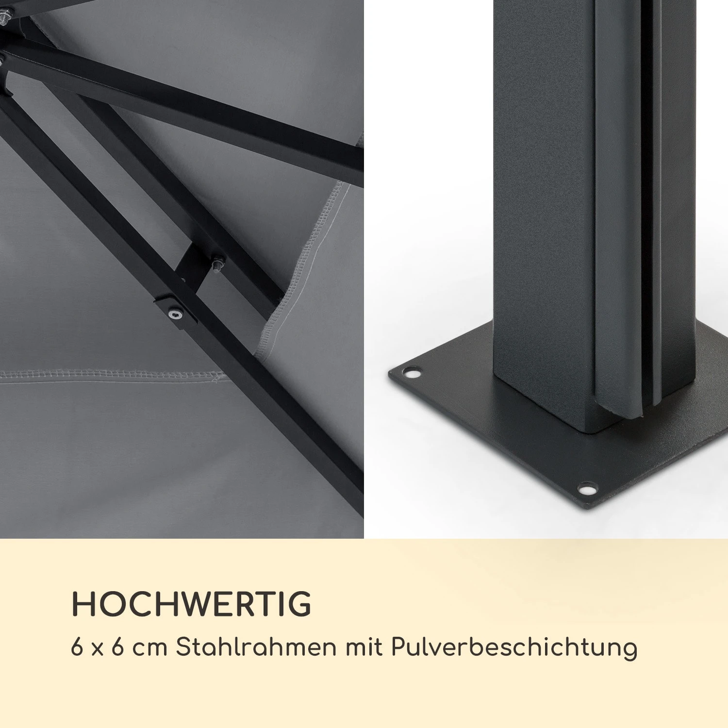 Grandezza Cortina Gartenpavillon 3x4m 4 Seitenteile Dunkelgrau 6 Grandezza Cortina Gartenpavillon 3x4m 4 Seitenteile Dunkelgrau – Bild 4