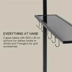Steakhouse Al Sur Pavillon 244x260x152cm 160 G Flammhemmend Stahl Grau -Online Gartenbedarf 10033609 yy 0003 logo Blumfeldt Steakhouse al Sur Pavillon grau