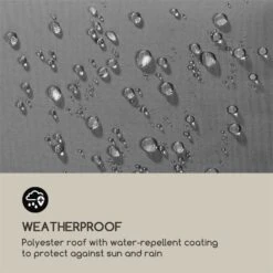 Steakhouse Al Sur Pavillon 244x260x152cm 160 G Flammhemmend Stahl Grau -Online Gartenbedarf 10033609 yy 0006 logo Blumfeldt Steakhouse al Sur Pavillon grau