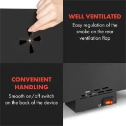 Flintstone Räucherofen 1600W Thermometer Edelstahl Elektrisch -Online Gartenbedarf 10034702 yy 0009 logo Klarstein NES C16