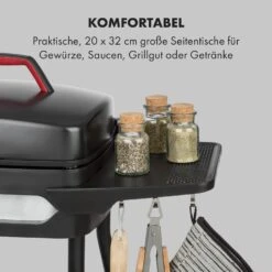 Gatsby Elektrogrill 2000W Antihaft-Grillfläche Seitentische Schwarz -Online Gartenbedarf 10034706 de 0003 logo