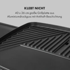 Gatsby Elektrogrill 2000W Antihaft-Grillfläche Seitentische Schwarz -Online Gartenbedarf 10034706 de 0004 logo