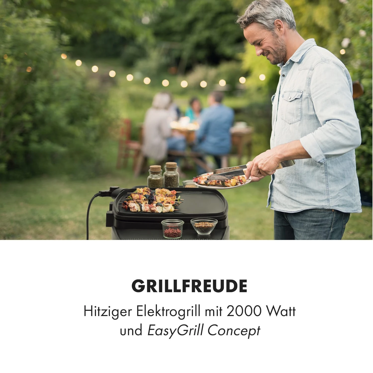 Gatsby Elektrogrill 2000W Antihaft-Grillfläche Seitentische 4 Gatsby Elektrogrill 2000W Antihaft-Grillfläche Seitentische – Bild 2