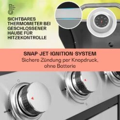 Tomahawk Gasgrill 3 X 3,6 KW Brenner 60 X 43,5 Cm Grill Edelstahl -Online Gartenbedarf 10034711 de 0004 usp