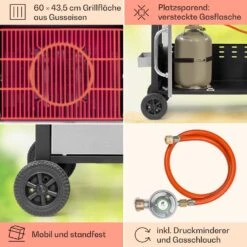 Tomahawk Gasgrill 3 X 3,6 KW Brenner 60 X 43,5 Cm Grill Edelstahl -Online Gartenbedarf 10034711 de 0005 usp