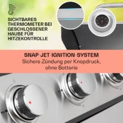 Tomahawk Gasgrill 5x3,6 KW + 2,7 KW Brenner 80x43,5 Cm Grill Edelstahl -Online Gartenbedarf 10034712 de 0004 usp