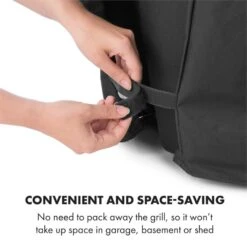 Tomahawk Wetterschutzhaube 600D Canvas 30/70% PE/PVC Schwarz -Online Gartenbedarf 10034713 yy 0006 logo Klarstein Tomahawk Wetterschutzhaube 140cm