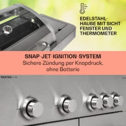 Valkyrie Gasgrill 4x3,5 KW + 3,15 KW Brenner 74x44 Cm Grill Edelstahl -Online Gartenbedarf 10034715 de 0004 usp