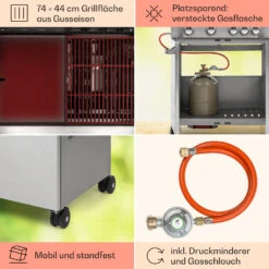 Valkyrie Gasgrill 4x3,5 KW + 3,15 KW Brenner 74x44 Cm Grill Edelstahl -Online Gartenbedarf 10034715 de 0005 usp