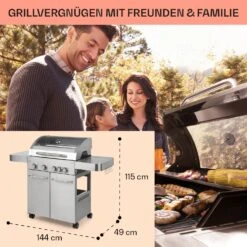 Valkyrie Gasgrill 4x3,5 KW + 3,15 KW Brenner 74x44 Cm Grill Edelstahl -Online Gartenbedarf 10034715 de 0006 usp