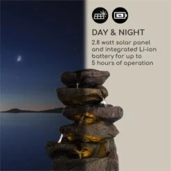 Savona Solarbrunnen 2,8 W Polyresin 5h Akku LEDs Steinoptik 16 Savona Solarbrunnen 2,8 W Polyresin 5h Akku LEDs Steinoptik -Online Gartenbedarf 10034720 yy 0007 logo Blumfeldt Savona Solarbrunnen Steinoptik