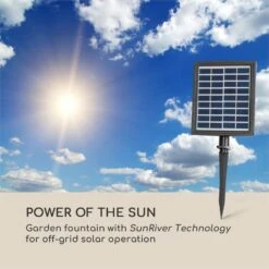 Mantua Kaskadenbrunnen Gartenbrunnen 4 Stufen Akku 2,8W Solar LED -Online Gartenbedarf 10034730 yy 0002 logo Blumfeldt Mantua Kaskadenbrunnen