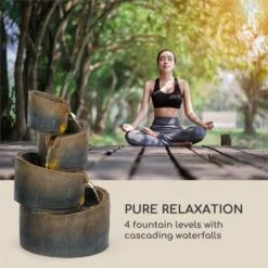 Mantua Kaskadenbrunnen Gartenbrunnen 4 Stufen Akku 2,8W Solar LED -Online Gartenbedarf 10034730 yy 0004 logo Blumfeldt Mantua Kaskadenbrunnen
