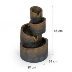 Mantua Kaskadenbrunnen Gartenbrunnen 4 Stufen Akku 2,8W Solar LED -Online Gartenbedarf 10034730 yy 0008 logo Blumfeldt Mantua Kaskadenbrunnen