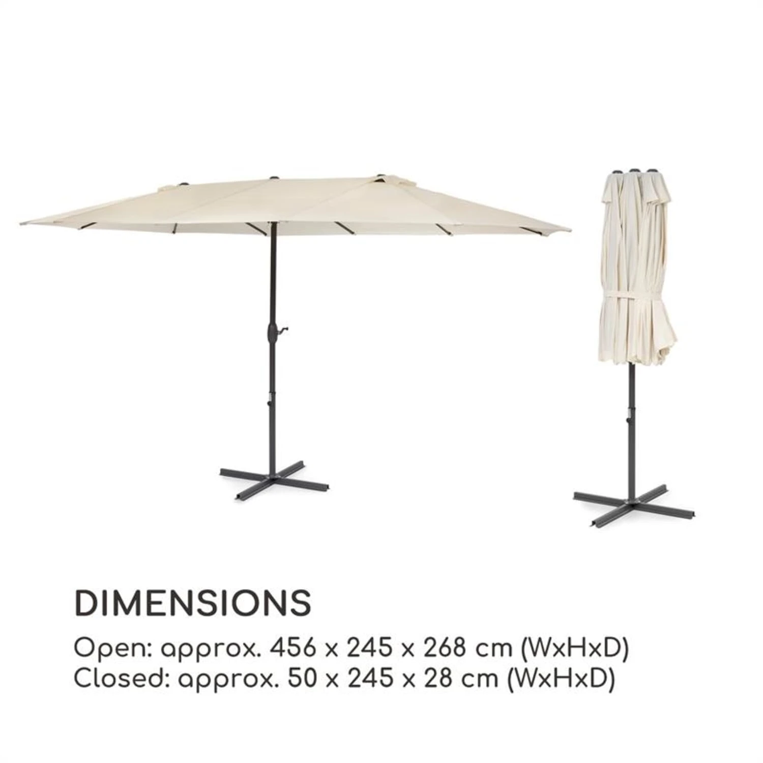 Twin Peaks Sonnenschirm Sonnenschutz 456 X 245 X 268 Cm Polyester 10 Twin Peaks Sonnenschirm Sonnenschutz 456 X 245 X 268 Cm Polyester – Bild 8