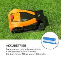 Garden Hero Rasenmähroboter 5,2 Ah Akkubetrieb Bis 1.200 M² Orange -Online Gartenbedarf 10034749 de 0007 logo