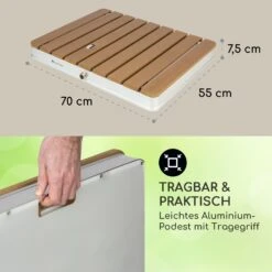 Sumatra Breeze Square Gartendusche WPC Aluminium 70x55cm Eckig -Online Gartenbedarf 10034759 de 0006 usp