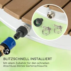 Sumatra Breeze Round Gartendusche WPC Aluminium 70x55cm Rund -Online Gartenbedarf 10034760 de 0005 usp