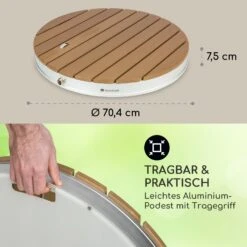 Sumatra Breeze Round Gartendusche WPC Aluminium 70x55cm Rund -Online Gartenbedarf 10034760 de 0006 usp