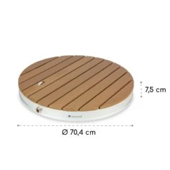 Sumatra Breeze Round Gartendusche WPC Aluminium 70x55cm Rund -Online Gartenbedarf 10034760 yy 0011 dimensions
