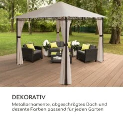 Mondo Gartenpavillon Partyzelt Gazebo 295x262x295 Stahl Polyester -Online Gartenbedarf 10034764 de 0007 logo