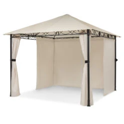 Mondo Gartenpavillon Partyzelt Gazebo 295x262x295 Stahl Polyester