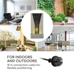 Riverrun Gartenbrunnen Zimmerbrunnen Indoor Outdoor 12W Pumpe LED-Ring -Online Gartenbedarf 10034777 yy 0004 logo Blumfeldt Riverrun Gartenbrunnen Zimmerbrunnen