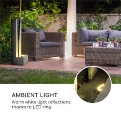 Riverrun Gartenbrunnen Zimmerbrunnen Indoor Outdoor 12W Pumpe LED-Ring -Online Gartenbedarf 10034777 yy 0006 logo Blumfeldt Riverrun Gartenbrunnen Zimmerbrunnen