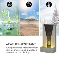 Riverrun Gartenbrunnen Zimmerbrunnen Indoor Outdoor 12W Pumpe LED-Ring -Online Gartenbedarf 10034777 yy 0007 logo Blumfeldt Riverrun Gartenbrunnen Zimmerbrunnen