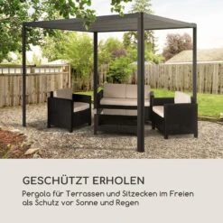 Pantheon RemoteShade Pavillon Motor-Dach 3x3m 280g/m² PE Aluminium -Online Gartenbedarf 10034781 de 0002 logo