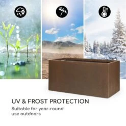 Solid Grow Rust Pflanzgefäß 80 X 38 X 38 Cm Fibreclay Rostfarben -Online Gartenbedarf 10034788 yy 0005 logo Blumfeldt Solid Grow Rust Pflanzgefaess 80x38x38cm